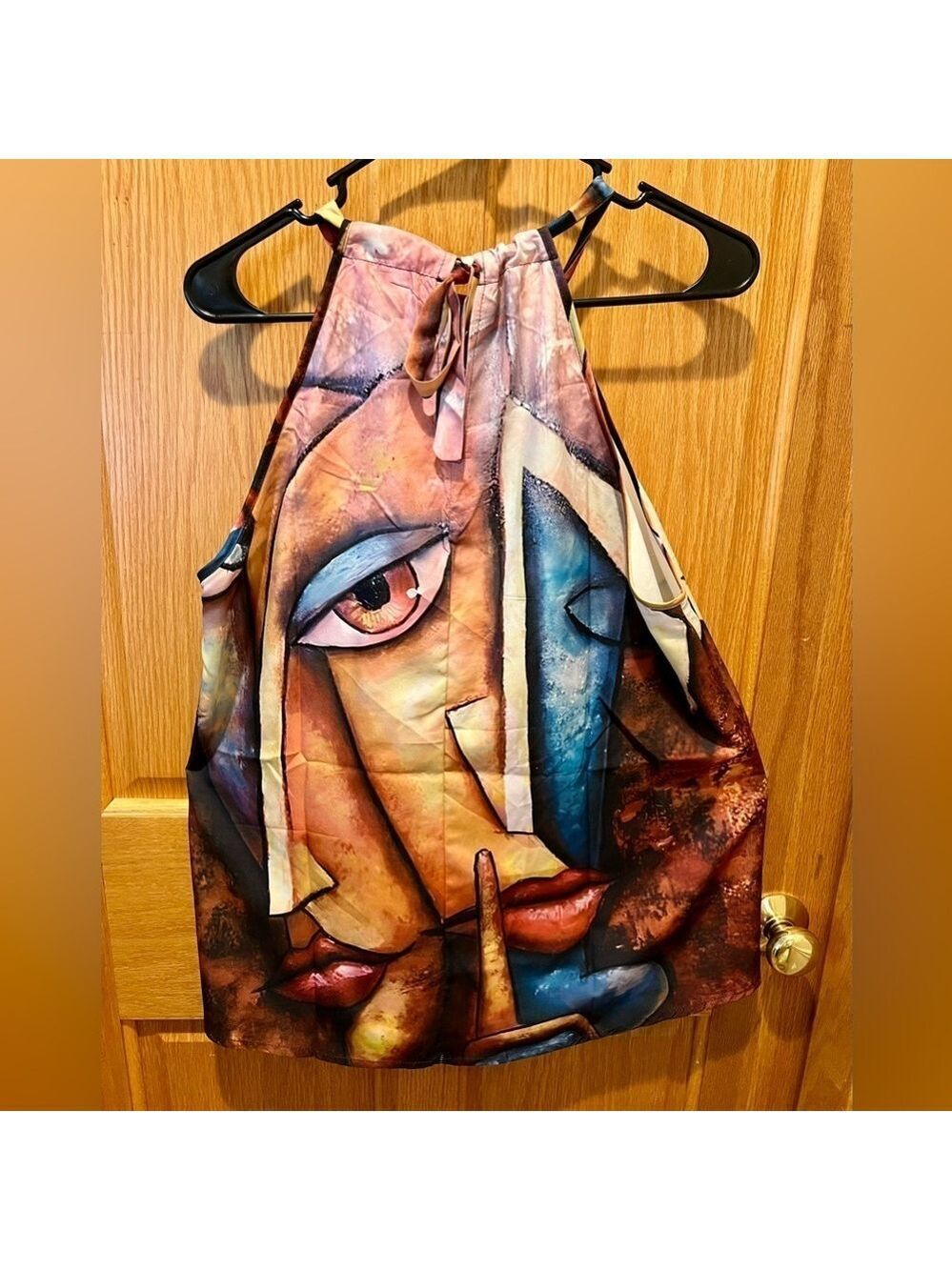 New Women’s Abstract Face Print Camisole Size XL - Picture 7 of 16